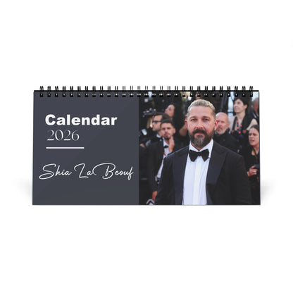 Shia LaBeouf 2026 Desk Calendar | Celebrity Photo Calendar | Hollywood Actor | Stylish Desk Accessory & Fan Gift