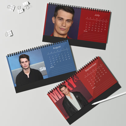 Nicholas Galitzine 2026 Desk Calendar | Premium Spiral Bound Celebrity Photo Calendar | Stylish Collectible Gift for Fans & Desk Décor
