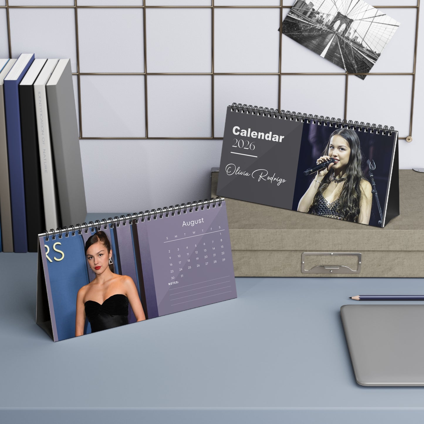 Olivia Rodrigo 2026 Desk Calendar | Premium Spiral Bound Celebrity Photo Calendar | Stylish Collectible Gift for Fans & Desk Décor