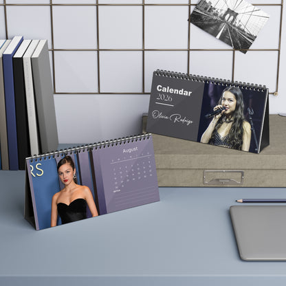 Olivia Rodrigo 2026 Desk Calendar | Premium Spiral Bound Celebrity Photo Calendar | Stylish Collectible Gift for Fans & Desk Décor