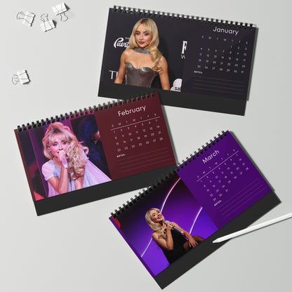 Sabrina Carpenter 2026 Desk Calendar | Celebrity Photo Calendar | Stylish Fan Gift for Desk & Office