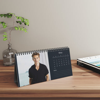 Austin Butler 2026 Desk Calendar | Premium Celebrity Photo Calendar for Fans | Spiral Bound Collectible Desk & Office Décor