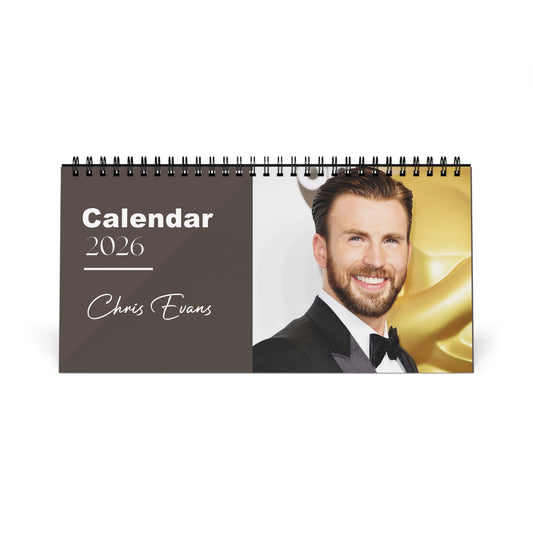Chris Evans 2026 Desk Calendar | Celebrity Gift | Office Decor