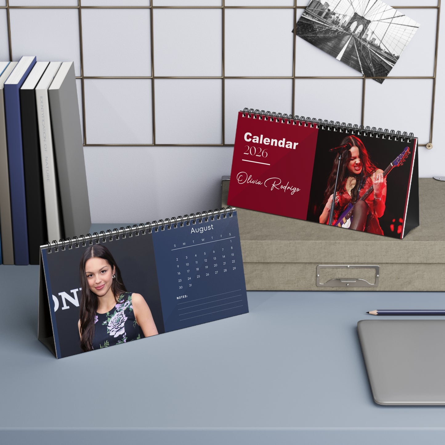 Olivia Rodrigo 2026 Desk Calendar | Premium Spiral Bound Celebrity Photo Calendar | High-Quality Fan Gift & Desk Décor