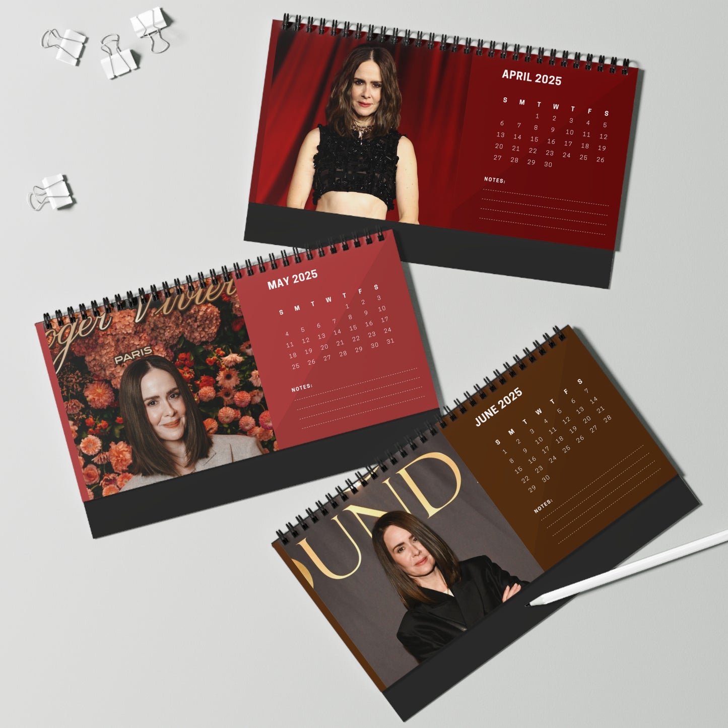 Sarah Paulson 2025 Desk Calendar | Sarah Paulson Calendar | Fan Gift