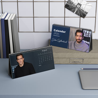 Jake Gyllenhaal 2026 Desk Calendar | Premium Spiral Bound Celebrity Photo Calendar | High-Quality Fan Gift & Desk Décor