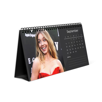 Sydney Sweeney 2026 Desk Calendar | Celebrity Photo Calendar | Hollywood Actress | Glam Desk Accessory & Fan Gift