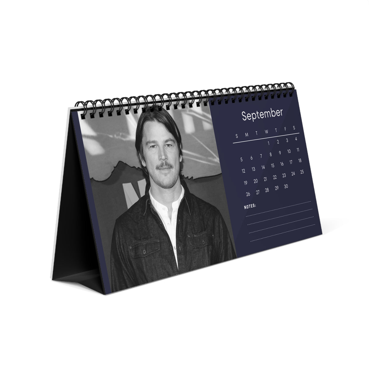 Josh Hartnett 2027 Desk Calendar | Spiral Bound Photo Calendar | Fan Gift