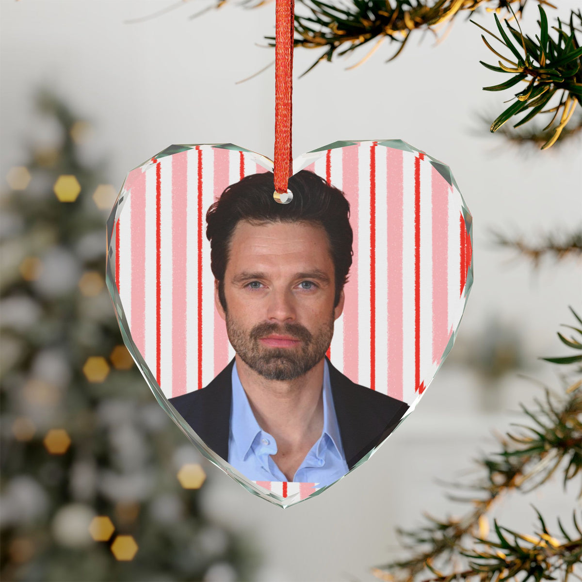 Sebastian Stan Christmas Ornament | Celebrity Fan Gift Keepsake