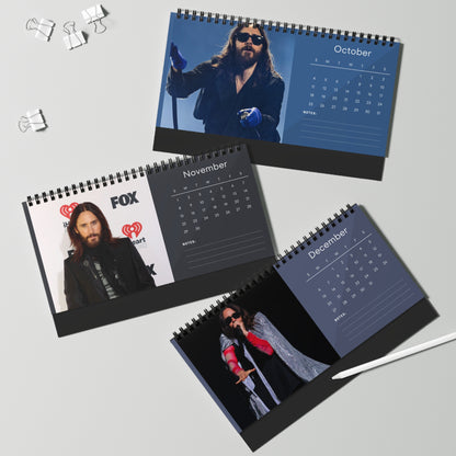 Jared Leto 2026 Desk Calendar | Premium Spiral Bound Celebrity Photo Calendar | High-Quality Fan Gift & Desk Décor