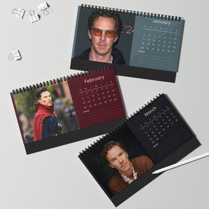 Benedict Cumberbatch 2026 Desk Calendar | Doctor Strange Actor | Sherlock Holmes Calendar | Actor Gift | Office Decor
