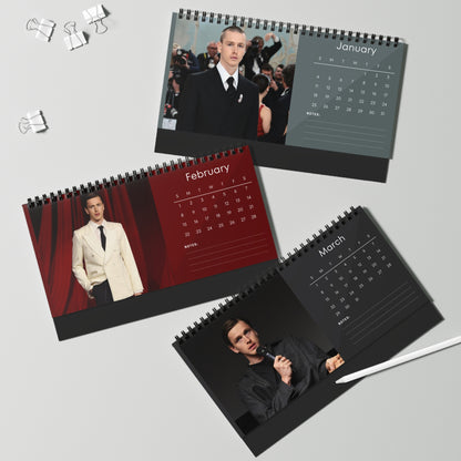 Harris Dickinson 2026 Desk Calendar | Hollywood Star | Stylish Celebrity Desk Décor | Fan Gift for Movie Lovers & Collectors