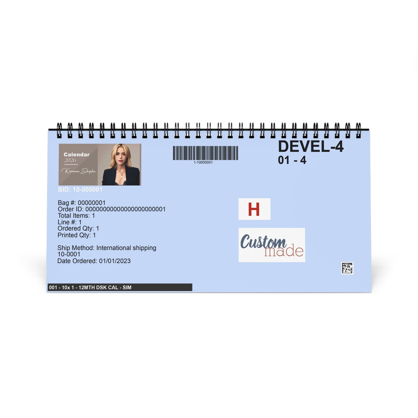 Kiernan Shipka 2026 Desk Calendar | Premium Spiral Bound Celebrity Photo Calendar | High-Quality Fan Gift & Desk Décor