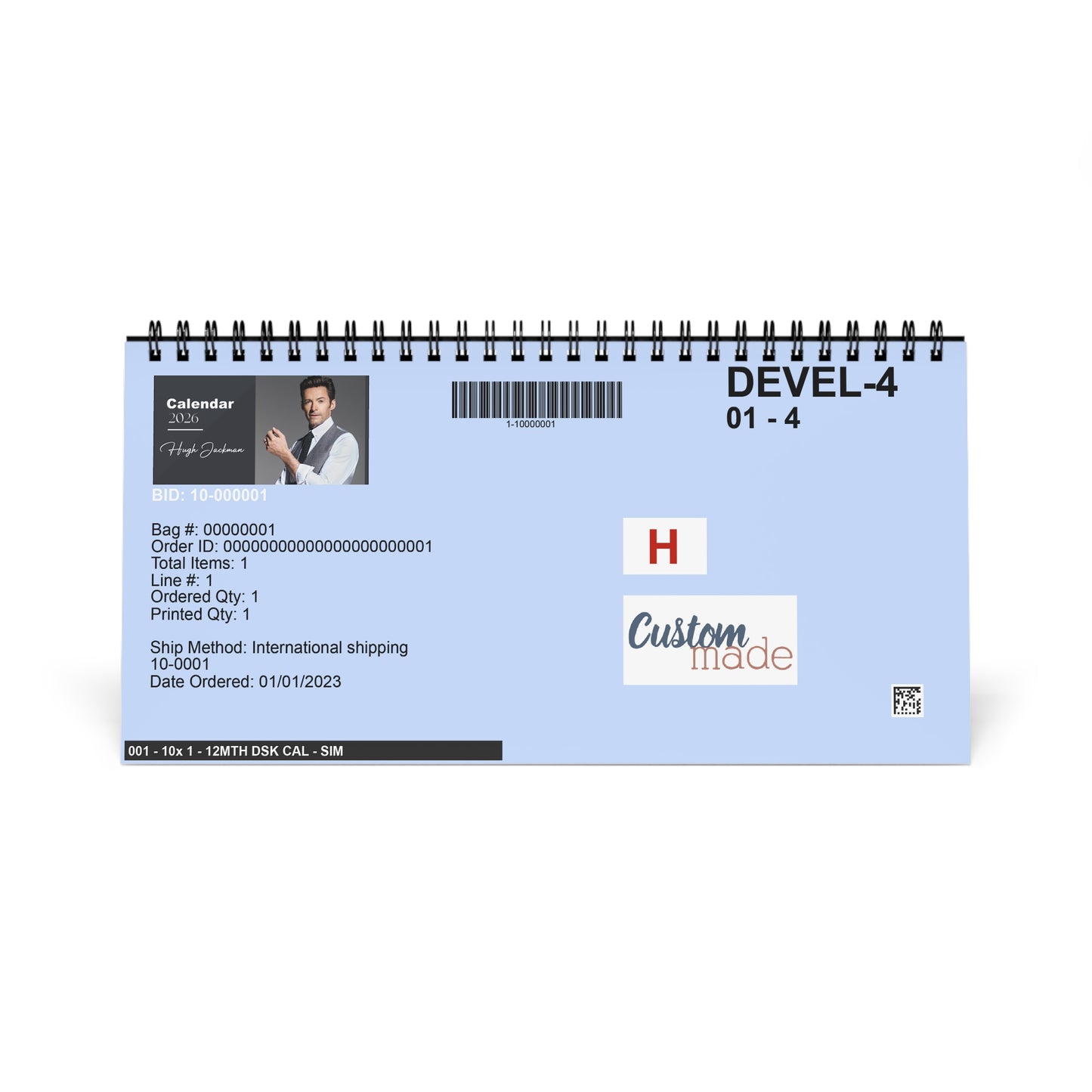 Hugh Jackman 2026 Vol 2 Desk Calendar | Celebrity Photo Calendar | Star Gift | Desk Décor