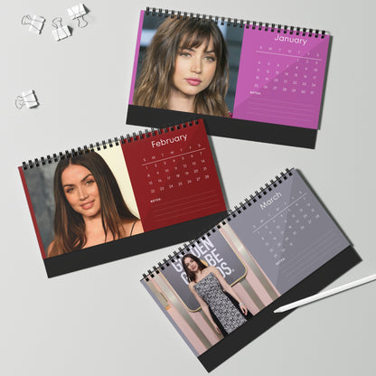 Ana de Armas 2026 Desk Calendar | Actress Monthly Planner | Ana de Armas Gift | Bond Girl Calendar | Office Decor