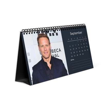 Sam Heughan 2027 Desk Calendar Vol 1 | Spiral Bound Photo Calendar | Fan Gift
