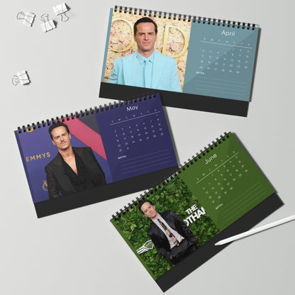 Andrew Scott 2027 Desk Calendar Vol 2 | Spiral Bound Photo Calendar | Fan Gift