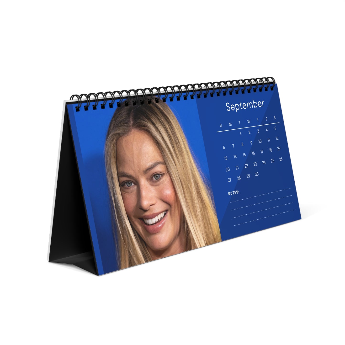 Margot Robbie 2026 Desk Calendar | Premium Spiral Bound Celebrity Photo Calendar | High-Quality Fan Gift & Desk Décor