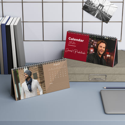 Jared Padalecki 2026 Desk Calendar | Premium Spiral Bound Celebrity Photo Calendar | High-Quality Fan Gift & Desk Décor
