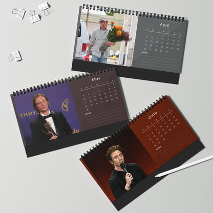 Jeremy Allen White 2026 Desk Calendar | Premium Spiral Bound Celebrity Photo Calendar | Collectible Fan Gift | Stylish Desk & Office Décor