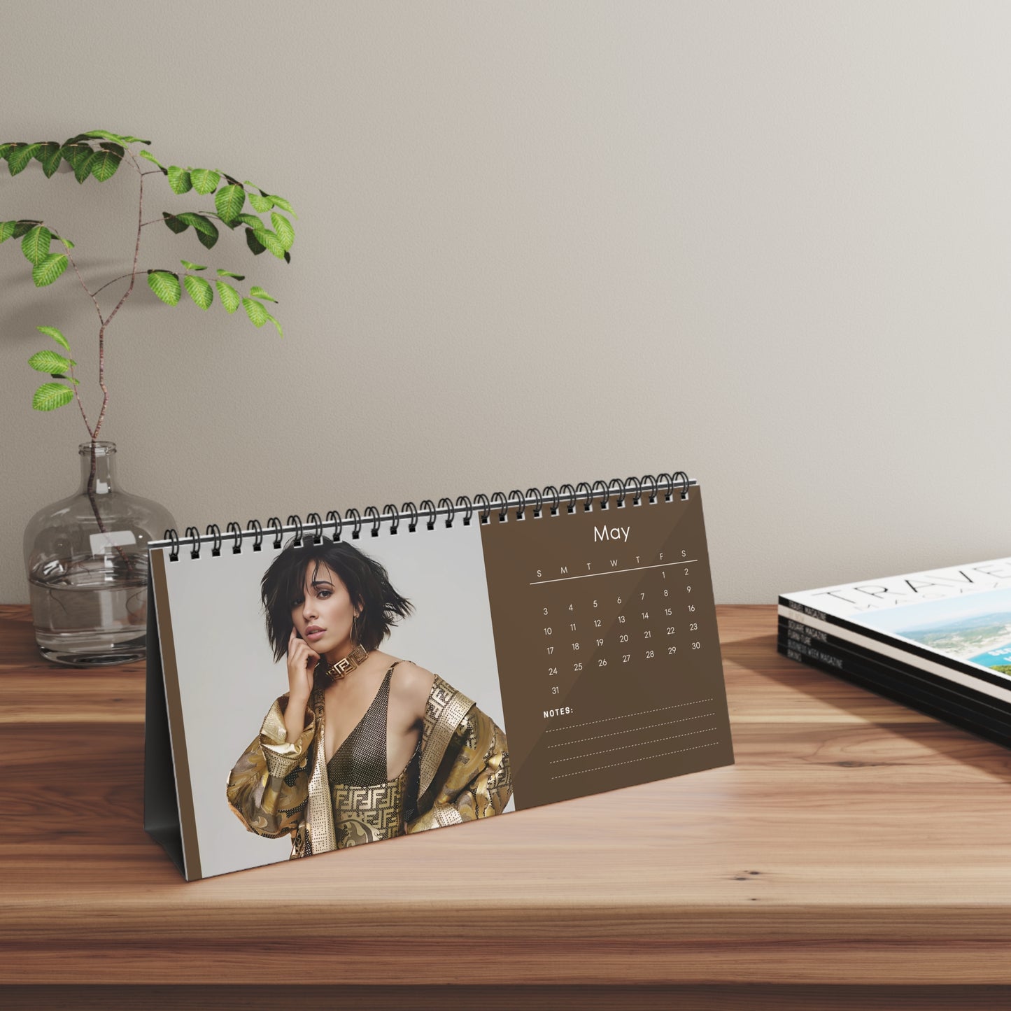 Naomi Scott 2026 Desk Calendar | Premium Spiral Bound Celebrity Photo Calendar | Stunning Collectible Gift for Fans & Desk Décor
