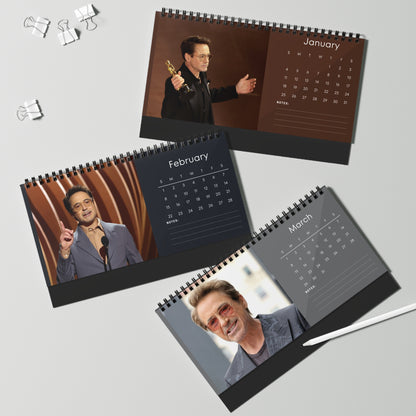Robert Downey Jr 2026 Desk Calendar | Premium Celebrity Photo Calendar | Stylish Office Decor & Fan Gift