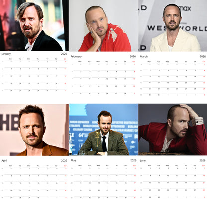 Aaron Paul 2026 Wall Calendar (Large Calendar) – Celebrity Fan Gift, Premium Wall Art