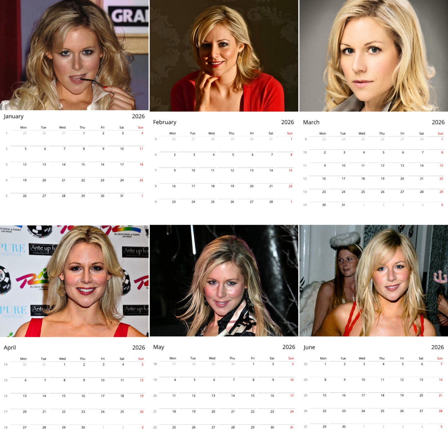Abi Titmuss 2026 Wall Calendar (Large Calendar) – Celebrity Fan Gift, Premium Wall Art