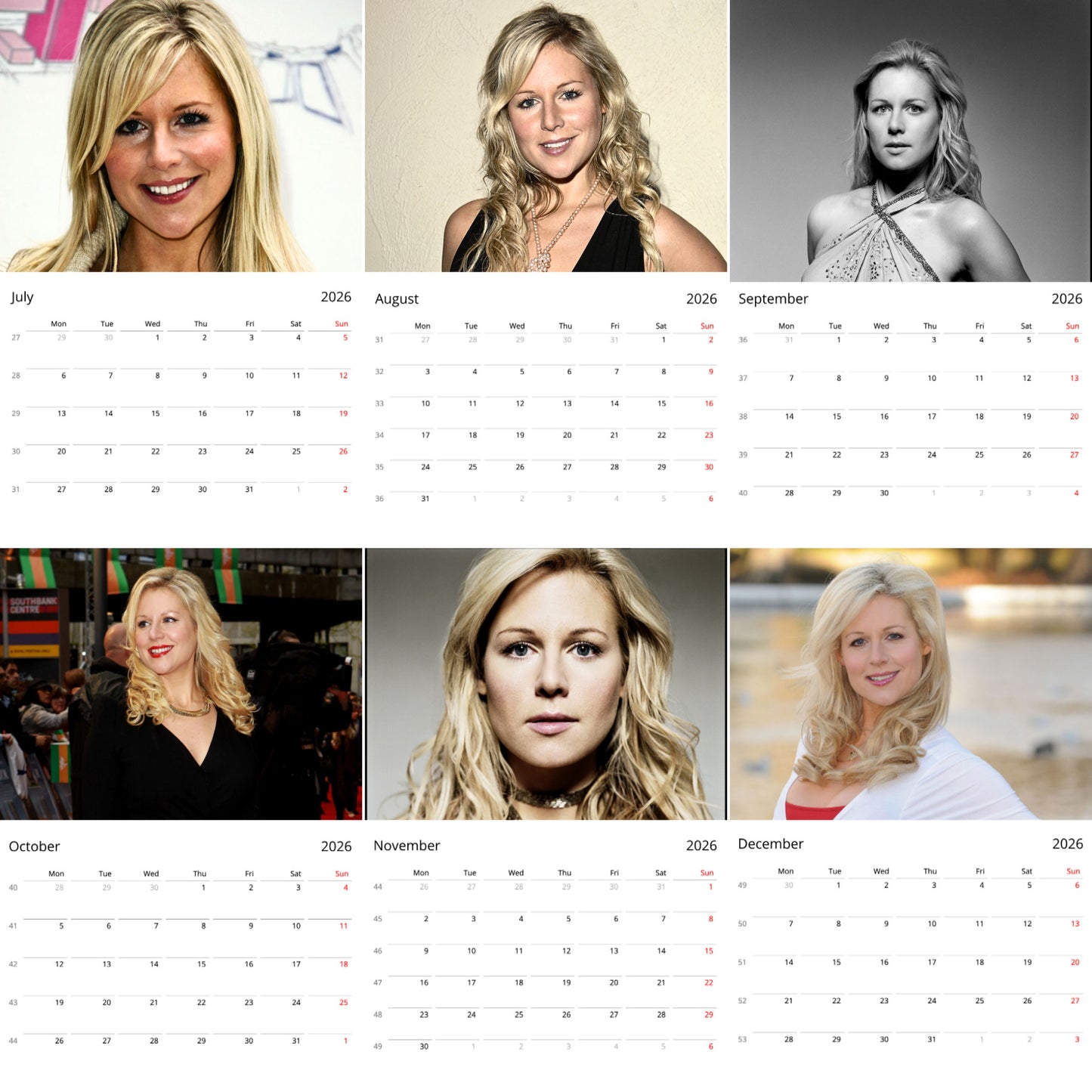 Abi Titmuss 2026 Wall Calendar (Large Calendar) – Celebrity Fan Gift, Premium Wall Art