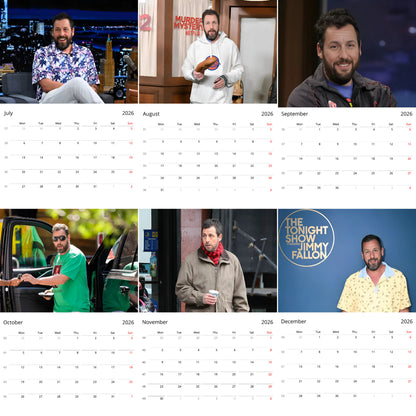 Adam Sandler 2026 Wall Calendar (Large Calendar) – Comedy Legend Fan Gift, Premium Wall Art