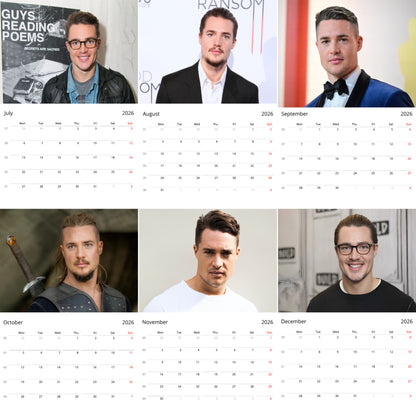 Alexander Dreymon 2026 Wall Calendar (Large Calendar) – Celebrity Fan Gift, Premium Wall Art