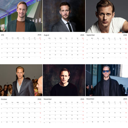 Alexander Skarsgård 2026 Wall Calendar (Large Calendar) – Celebrity Fan Gift, Premium Wall Art
