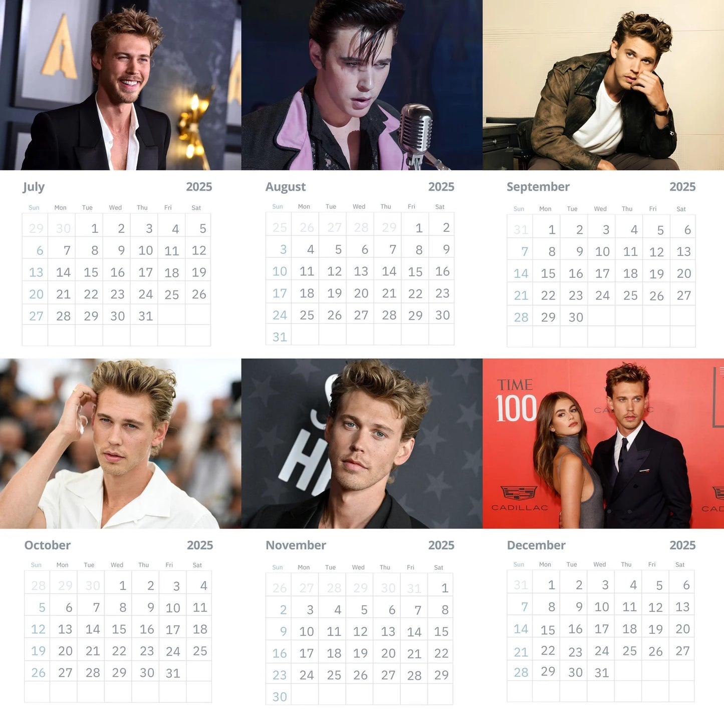 Austin Butler Wall Calendars 2025 Vol 1 (Large Size)