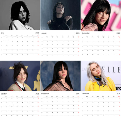 Billie Eilish 2026 Wall Calendar (Large Calendar) – Celebrity Fan Gift, Premium Wall Art