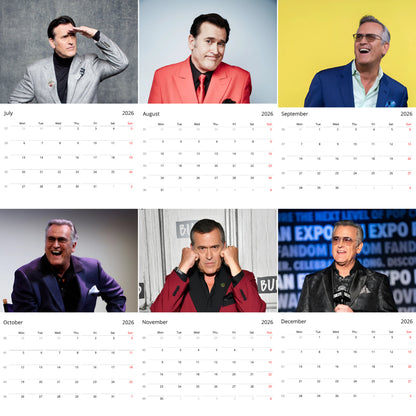 Bruce Campbell 2026 Wall Calendar – Premium Actor Calendar for Fans, Horror Icon Gift