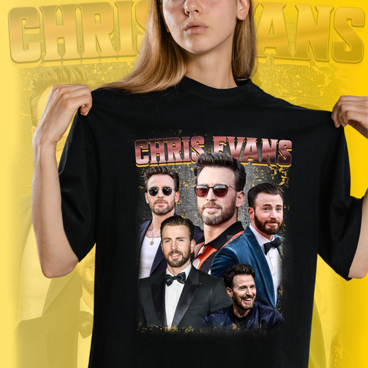 Chris Evans Art T-Shirt  - Fan T-Shirt Premium Collection