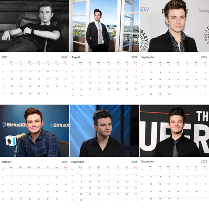 Chris Colfer 2026 Wall Calendar (Large Calendar) – Celebrity Fan Gift, Premium Wall Art