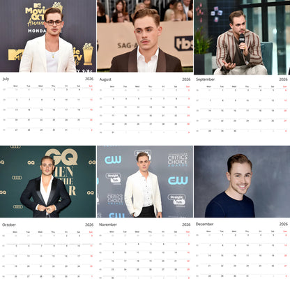 Dacre Montgomery 2026 Wall Calendar – Premium Actor Calendar for Fans, Hollywood Star Gift