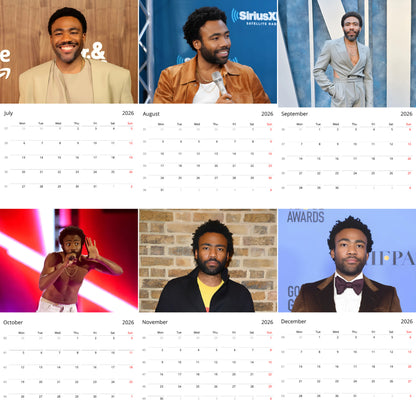 Donald Glover 2026 Wall Calendar – Premium Actor & Musician Calendar for Fans, Hollywood Star Gift