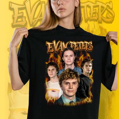 Evan Peters Art T-Shirt  - Fan T-Shirt Premium Collection