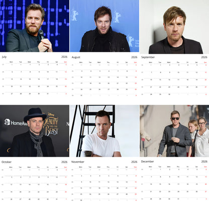 Ewan McGregor 2026 Wall Calendar – Premium Actor Calendar for Fans, Hollywood Star Gift