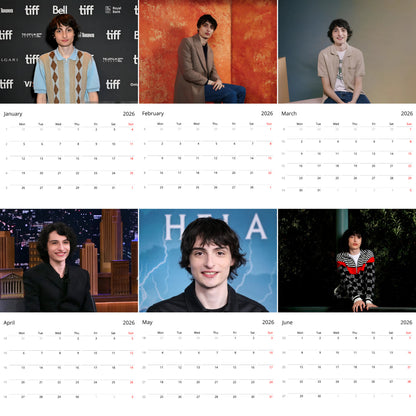 Finn Wolfhard 2026 Wall Calendar – Premium Actor Calendar for Fans, Hollywood Star Gift