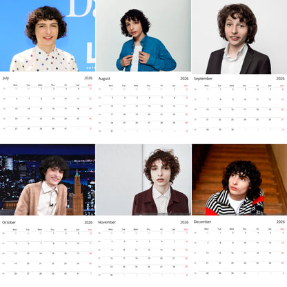 Finn Wolfhard 2026 Wall Calendar – Premium Actor Calendar for Fans, Hollywood Star Gift