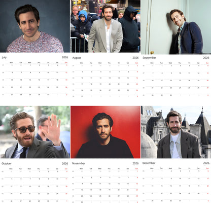 Jake Gyllenhaal 2026 Wall Calendar – Premium Actor Calendar for Fans, Hollywood Heartthrob Gift