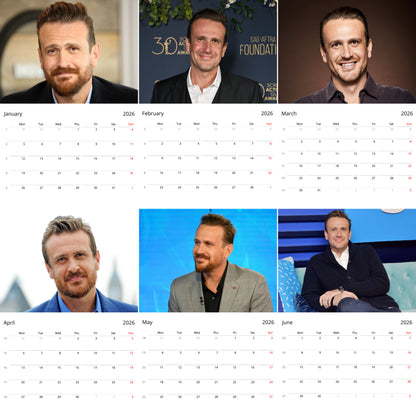 Jason Segel 2026 Wall Calendar (Large Calendar) – Celebrity Fan Gift, Premium Wall Art