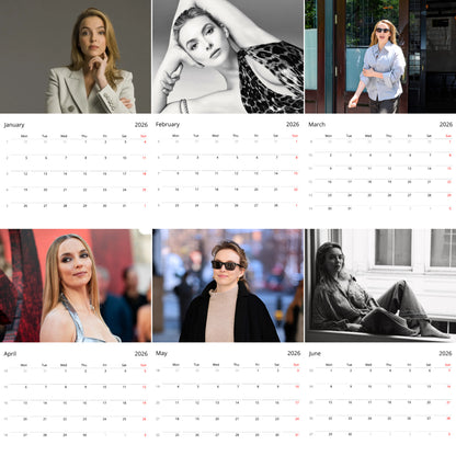 Jodie Comer 2026 Wall Calendar – Premium Actress Calendar for Fans, Killing Eve Star Gift
