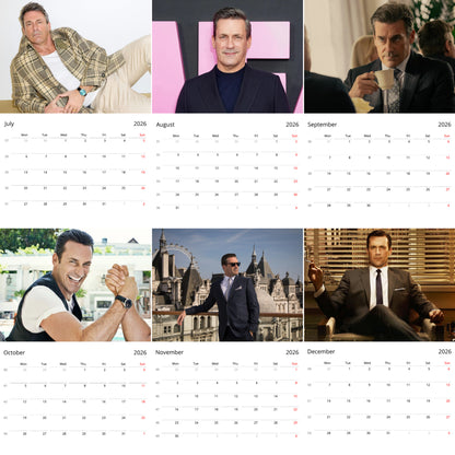 Jon Hamm 2026 Wall Calendar (Large Calendar) – Celebrity Fan Gift, Premium Wall Art