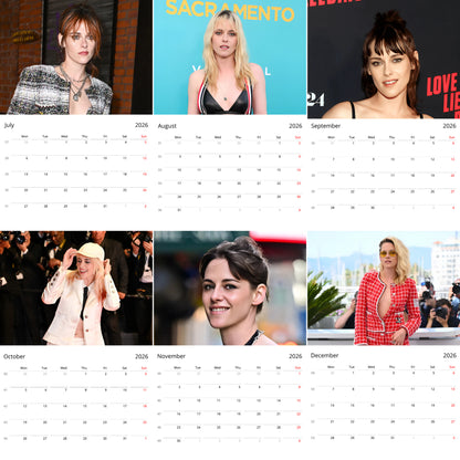 Kristen Stewart 2026 Wall Calendar – Premium Actress Calendar for Fans, Hollywood Star Gift