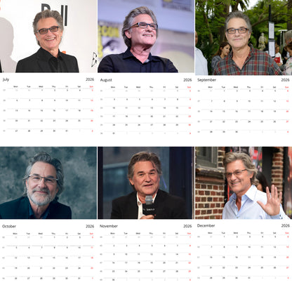 Kurt Russell 2026 Wall Calendar – Premium Actor Calendar for Fans, Hollywood Legend Gift