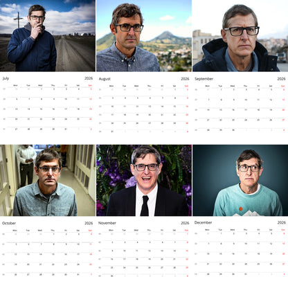 Louis Theroux 2026 Wall Calendar (Large Calendar) – Celebrity Fan Gift, Premium Wall Art